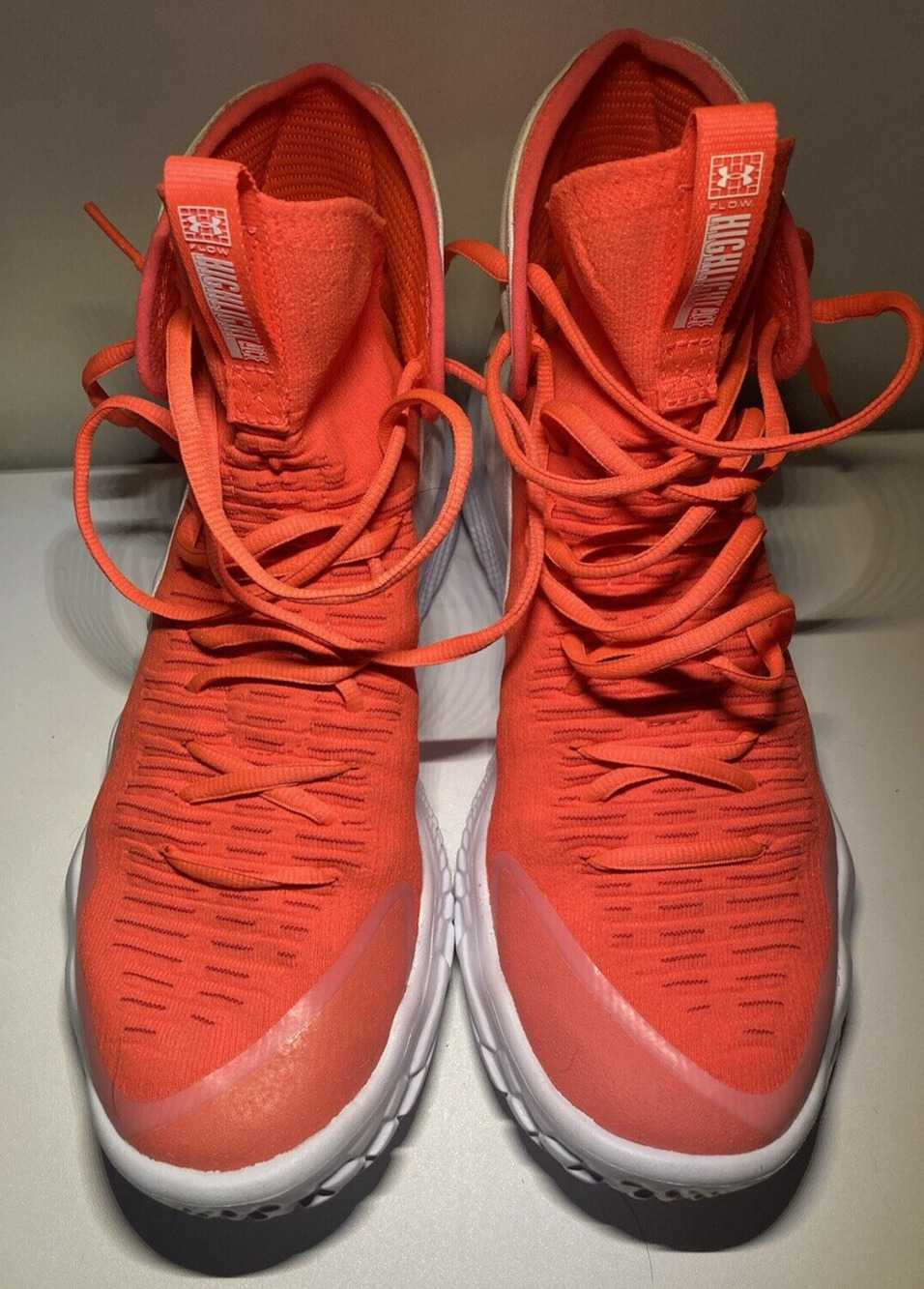 Under Armour Women's Flow Highlight Ace High Top Shoes White/Beta/Red Size 9.5